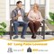 Outdoor Wicker Bench with Cushion and Metal Frame for 2 People
